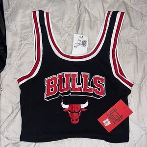 Forever 21 Black and Red Bulls Crop Top